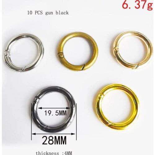 10pcs / Lot Inner Diameter 19.5mm Mobile Case DIY Accessories Open Spring Coil Ring Lifting Connection Buckle For Leather