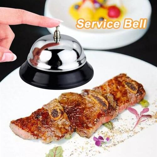 10x6cm Silver Hotel Service Bell Reception Desk Counter Ring For Restaurant Bar Ringer Counter Call Bell 3