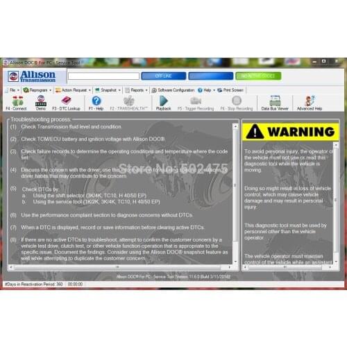 2017 NEW Universal for Allison DOC V2017.2 For PC-Service Tool with Activator +keymaker