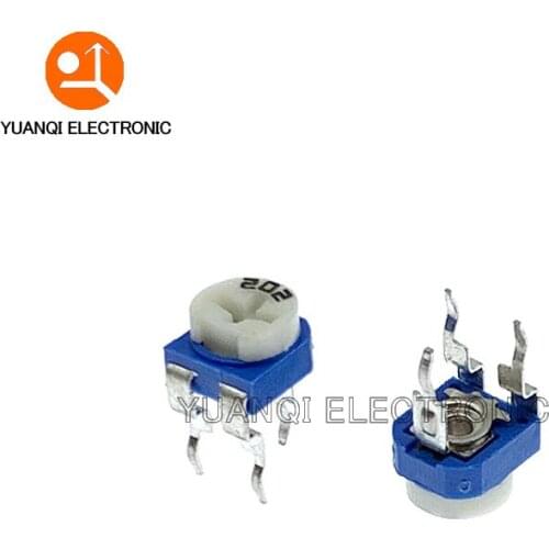 50pcs RM065 RM-065 100 200 500 ohm 1K 2K 5K 10K 20K 50K 100K 200K 500K 1M ohm Trimpot Trimmer Potentiometer Variable Resistor