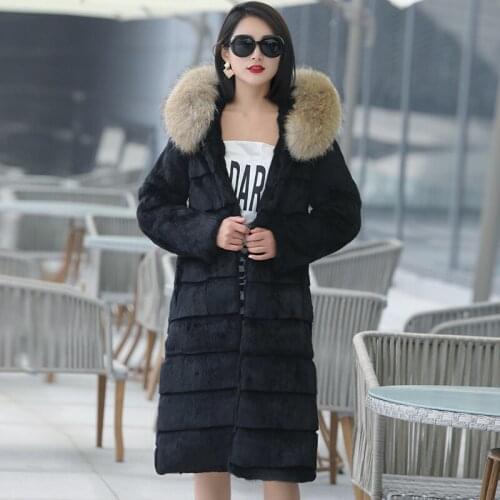 90% Duck Down Jacket Women Real Raccoon Fur Coat 2020 Winter Female Warm Hooded Long Parka mujer chaquetas plumas LX2380