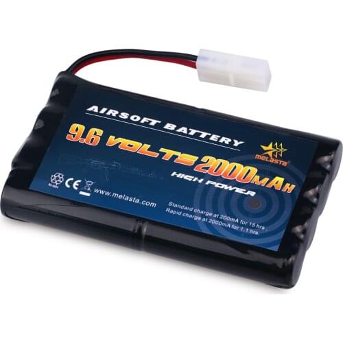 8S AA 9.6v 2000mAh NiMH Battery Pack with Tamiya Connector for RC Cars Boats RC Gadgets Airsoft Guns