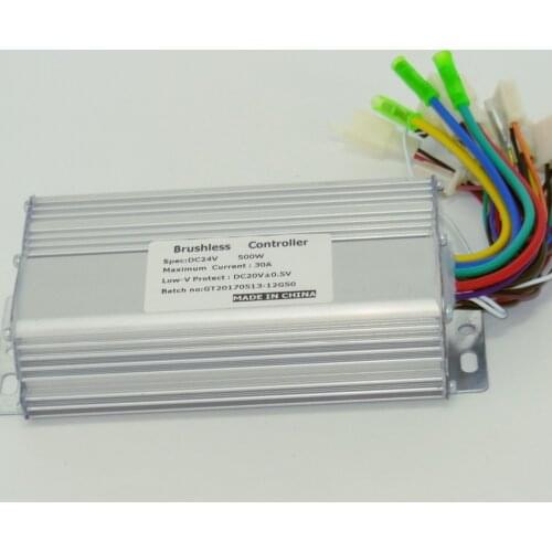 24V 500W Brushless DC Motor Controller 12 mosfets works with both sensored and sensorless brushless motor