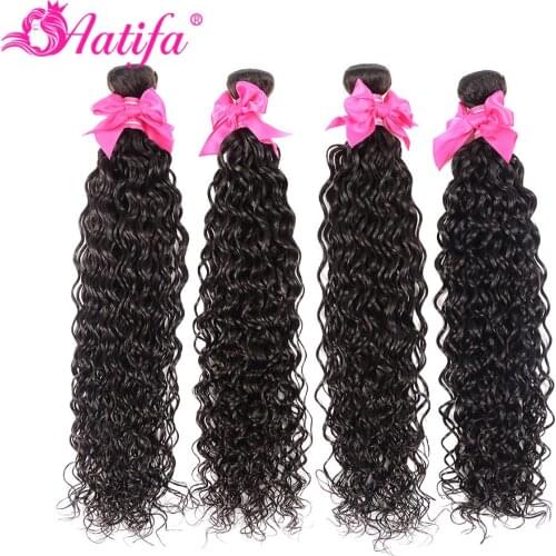 Brazilian Water Wave Bundles Remy Hair extension 100% Human Hair Natural Color Hair Bundles 8-28 Inch Hair Weave Aatifa Hair