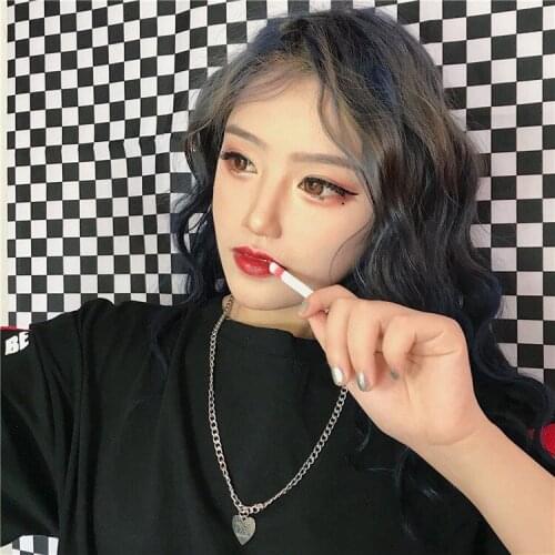 Trendy Heart Pendant Necklace for Women Elegant Clavicle Chain Fashion Female Sweater Chain Jewelry Hip Hop Pendant Accessories