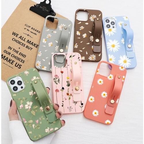 Wrist strap phone holder silicone case for samsung galaxy A12 A70 A50 A51 A71 A21S A10 S20 FE S21 Ultra 5G S10 Plus back cover