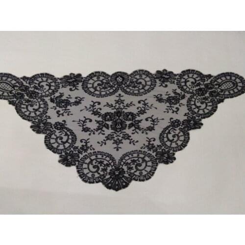 Black Embroidery Spanish Lace Mantilla Lady Head Coverings Catholic Veil