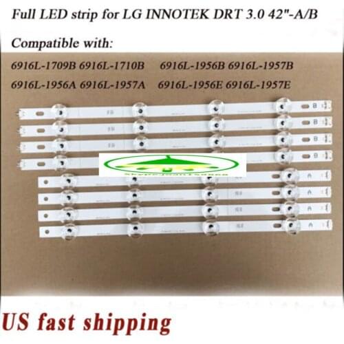 FOR LED strips LG INNOTEK DRT 3.0 42"-A/B 6916L-1709B 1710B 1957E 1956E 6916L-1956A 8Piece/Lot