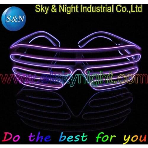 EL shutter glasses actived 3V inverter LED Glasses For any PARTY ten color for option with free shipping red pink blue white