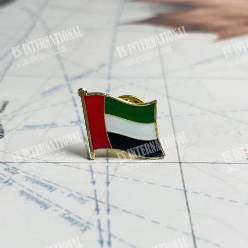 National Flag Metal Lapel Pin Flag Pin U.A.E The United Arab Emirates