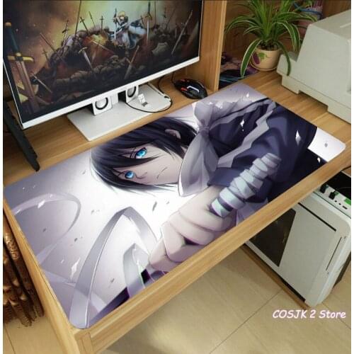 Hot Anime Noragami YATO Extral Large Mouse Pad Thicken Laptop Gaming Mice Mat Desk Keyboard Mat Anti-Slip Playmat Cosplay Gift