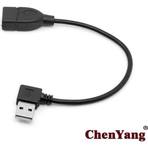 CYSM Left Angled 90 Degree USB 2.0 A Type Male to Female Extension Cable 20cm