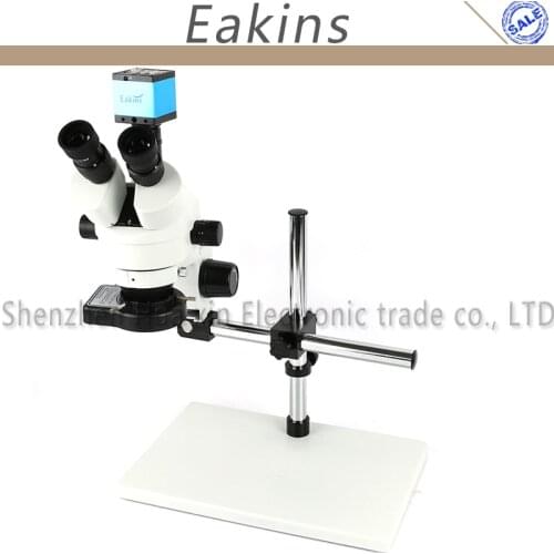 20MP HDMI USB Microscop Camera 3.5-90X Trinocular Stereo Microscope 144 LED Ring Light+Boom Stand+Big Stand For Repair Iphone