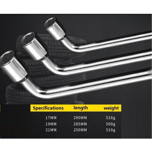 L-type automobile tyre sleeve wrench tyre wrench labor-saving disassembly pry bar wrench 17/19/21/22/23/24