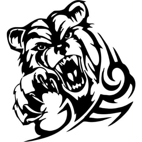 MIGNATIS - Angry Bear Tough Looking Bear Stock Market Label Sticker Sticking Mural Art Decal For Car Window Loptop Decoration vi