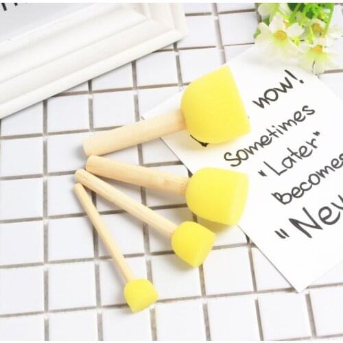 4 pcs/set Painting Mushroom Head Sponge Brush Set Children DIY Drawing Supplies Printing Graffiti Toys