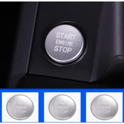 Car Interior Styling Stickers For AUDI A6L A4L A5 A7 Q5 Q5L Q7 Auto Start Stop Engine Button Ring Covers Case Circle Accessories