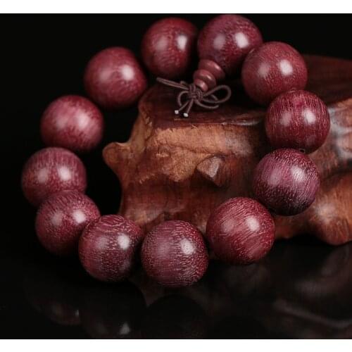 Natural Violet Pray Hand String Wooden Bracelets Buddhist Wood Beads Bracelet Men Unisex Yoga Jewelry