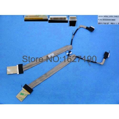 NEW Laptop LCD Cable For TOSHIBA Satellite A130 A135 15.4" P/N DC02000CW00 Replacement Repair Notebook LCD LVDS CABLE