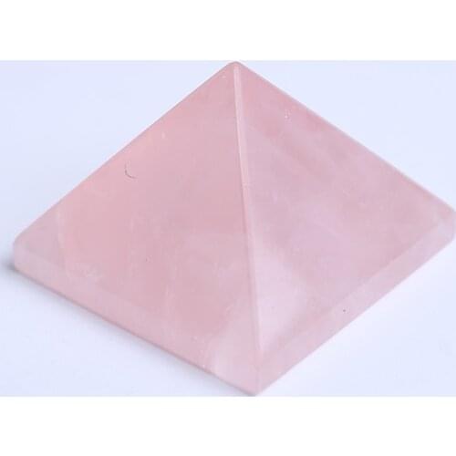 Pyramid-Finest Big Natural Rock Rose Quartz Crystal Pyramid Gemstone 2.17" Carved Pyramidal Crystal Healing Crafts
