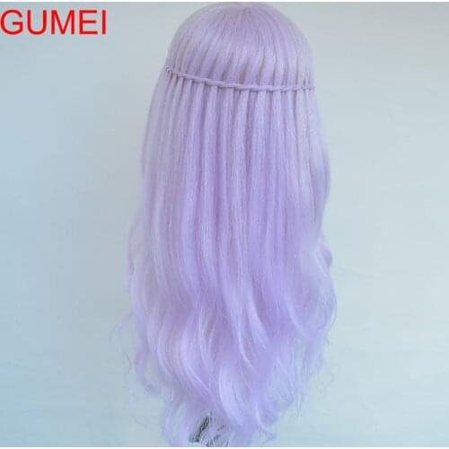Professional Styling Head 85% Real Hair Training Wig Head For Hairdressers Manikin Dolls Nice Mannequin Head With Hair Purple