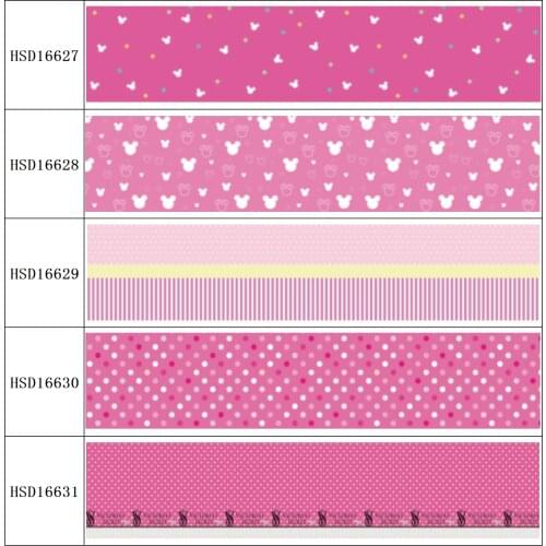 22MM 25MM 38MM 50MM 75mm Printed Pattern on Grosgrain Ribbon for diy ribbon