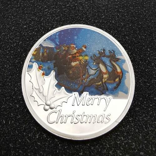 Merry Christmas Father Christmas Santa Claus1 Oz .999 Fine Silver Coin Snowman & Santa Tree Ornaments Medal Souvenirs Gifts
