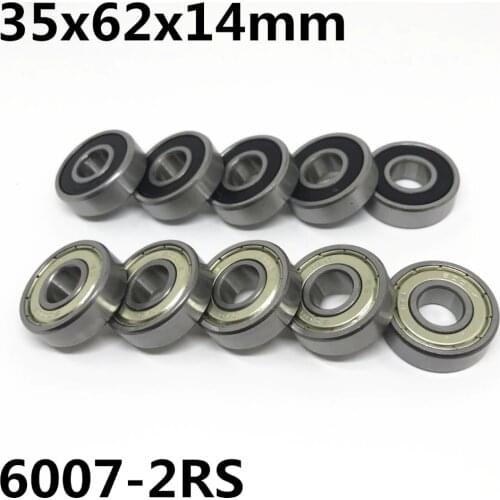 10pcs High quality 6007-2RS ball bearing 35x62x14 mm deep groove ball bearing 6007RS 6007