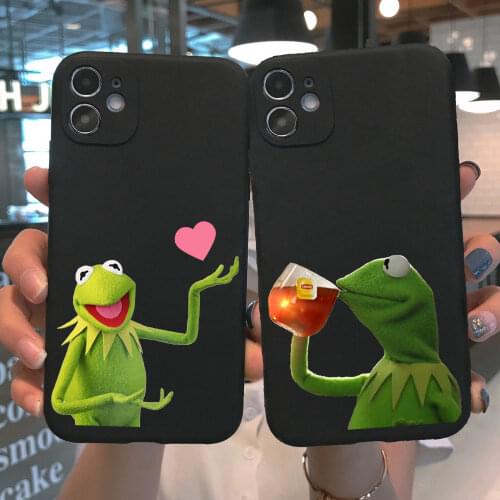Funny Cute pet kermit The Frog Memes Phone Case For iPhone 12 Pro 11 pro Max 6 6S 8 7 Plus 5 5S X XR XS MAX TPU Silicone Cover