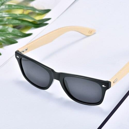 BOBO BIRD Brand Sunglasses Women Men 2020 Vintage Black Square Mirror Eyewer Wooden Legs Polarized Sun glasses oculos masculino