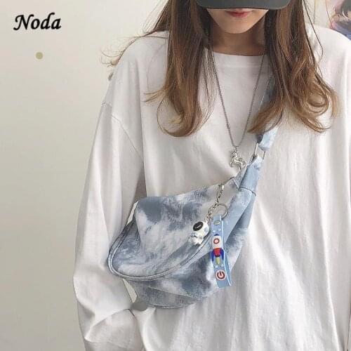 Japanese Harajuku Chic Canvas Dumpling Bag Summer Girl Student Messenger Bag Korean Version Ins Soft Girl Shoulder Bag