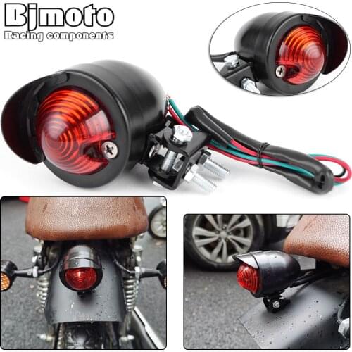 Tail light Motorcycle Brake Signal stop Light Bracket Holder with big Bulb Rear Lamp Taillight for Sportster Bobber Chopper