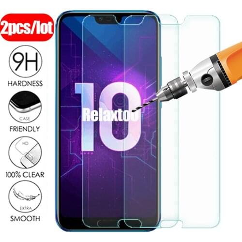 2pcs protective Glass on honor 10 light screen protector For huawei honor 10i tempered glass honer 10 lite honor10 i safety Film