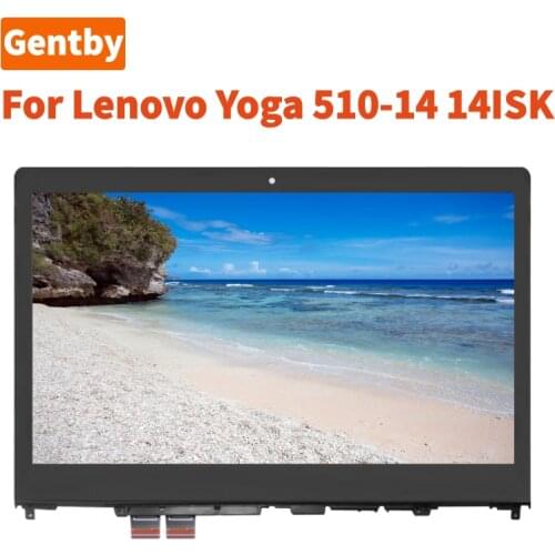 14.0 " FullHD 1080P IPS LED LCD Display Touch Screen Digitizer Assembly + Bezel for Lenovo Yoga 510-14 510-14ISK 80S7 Flex 4-14