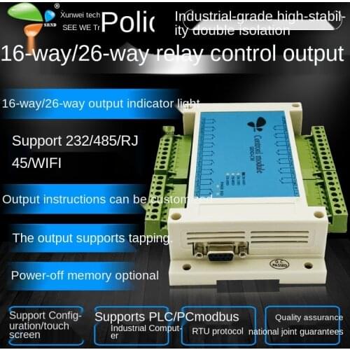 16 channel relay output control board Ethernet Serial Port IO control switch rs485modbus communication module