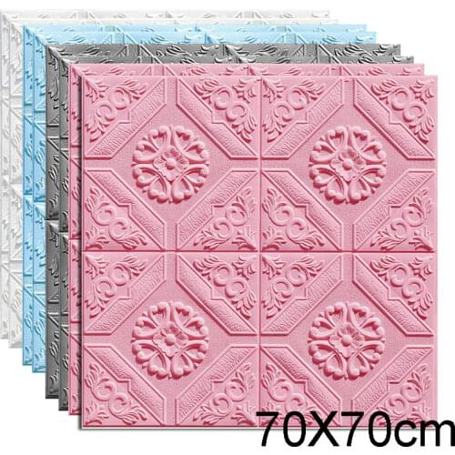 70X70/30X30CM 3D Wall Stickers Self Adhesive Foam Brick Room Decor DIY Wallpaper Ceiling Background Court Style Wall Decoration