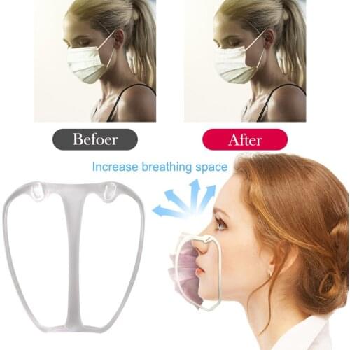 3D Food Grade Silicone Face Mask Holder Increases Breathing Space To Help Breathable Support Frame Add Space Protect Makeup 2021