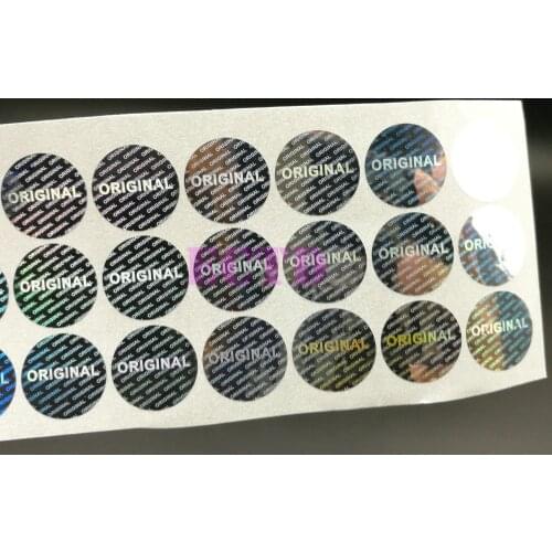 5000pcs Laser Hologram ORIGINAL Sticker 15mm Round Security Tamper Evident Warranty Anti-fake Stickers