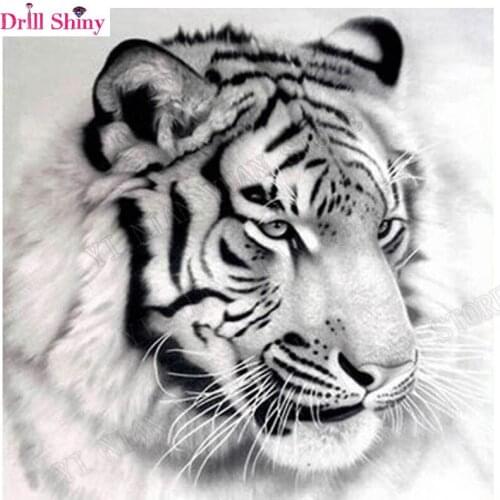 5d diy diamond painting full drill resin Tiger Cross Stitch diamond embroidery Flores Wall Stickers Mosaic Diamond Home Decor