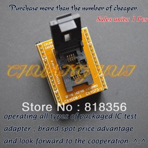 6*8mm QFN8 to DIP8 Adapter for SUPERPRO5000E/5000 CX1044 CX1032 CX1050 CX1062-1 adapter module can be used after modification