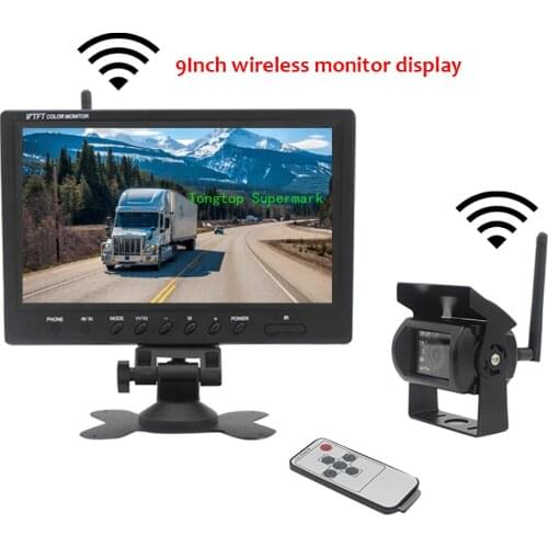 9Inch Wireless Car Monitor TFT LCD Car Rear View Camera HD monitor for Truck Camera for Bus RV Van reverse camera