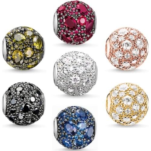 Black Green White Charm Beads Red Fire 925 Sterling Silver Fit Bracelet Necklace European DIY Jewelry Accessorie Gift For Women