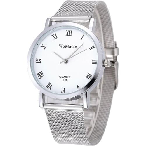 Fashion Retro Roman Numeral Dial Women Watches Mesh Strap Simple Lady Quartz Watches Casual Wristwatches Relogio Feminino
