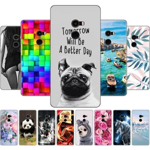 For Xiaomi Mix 2 Case Painted Silicon Soft TPU Back Phone Case Cover for Xiaomi Mi Mix 2 Mix2 Full 360 Protective Coque Bumper