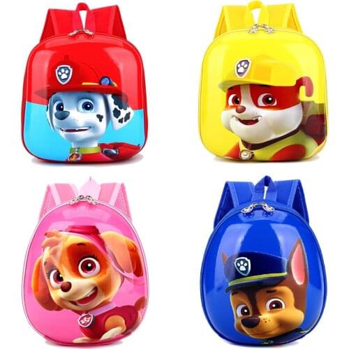 Paw Patrol Anime Childrens Backpack Cartoon Marshall Chasing Boys and Girls Hard Shell Backpack Childrens Birthday Toy Gifts