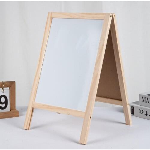 Double-Sided Chalkboard Whiteboard Wall Blackboard Magnetic Dry Erase Message Board Includes Chalk and Magnets