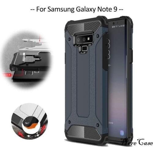 HereCase For Samsung Galaxy Note 9 Carbon Fiber Soft Silicone TPU Cover Case For Samsung Galaxy Note 8 Case Armor Phone shell