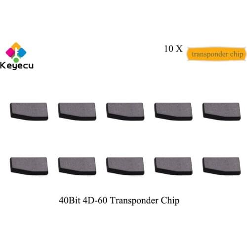 KEYECU 10PCS/Lot Remote Car Key Transponder Chips, 4D-60 4D60 (40 Bit) Transponder Chip