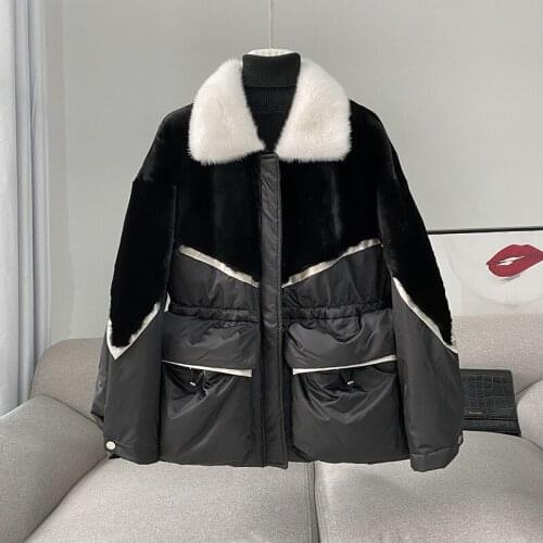 Fashion Loose Casual Women Coat Black Lamb Wool Velvet Fur Winter Jackets Super Warm Windproof Thicken Outdoor Female Fur Jacket