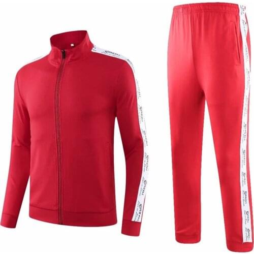 Youth Adult Tracksuits Women & Men Running Jacket Pants Soccer Training Suit Letter Print Jogging Fitness Football Coat Trousers